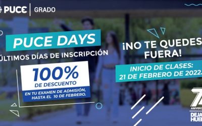 Recibe el 100% de descuento en el examen de admisión en los PUCE Days