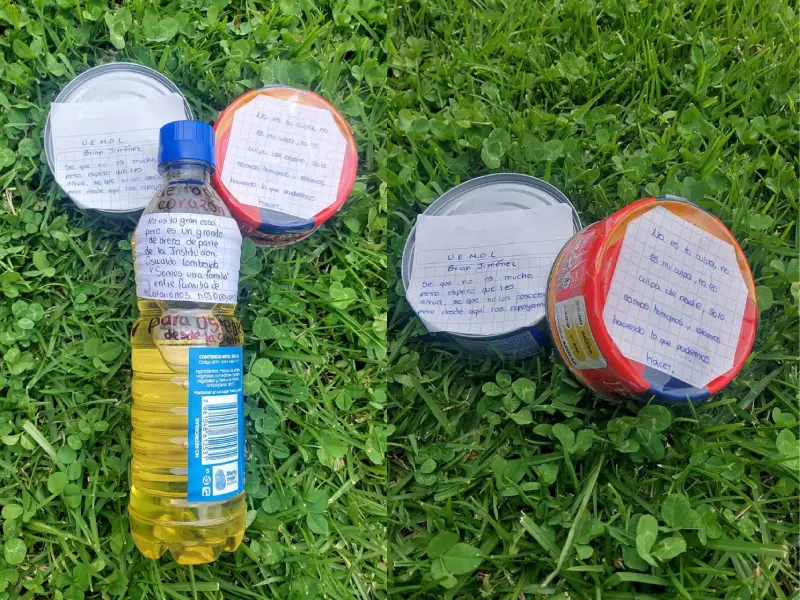 Muchas de las donaciones vienen con mensajes de apoyo.