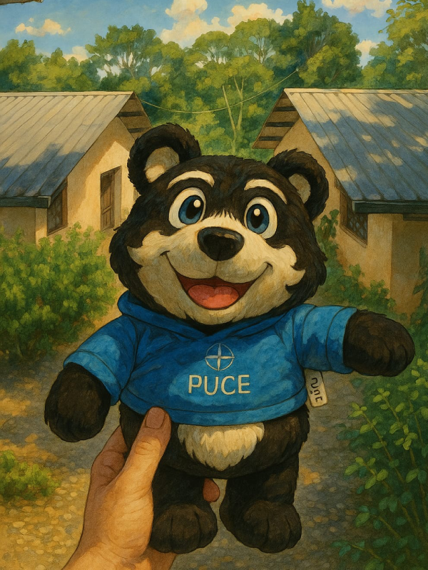 Oso Aurelio estilo estudio Ghibli. Imagen realizada con IA.