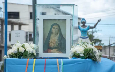 Cuadro original de la Virgen Dolorosa visitó Esmeraldas tras más de 20 años