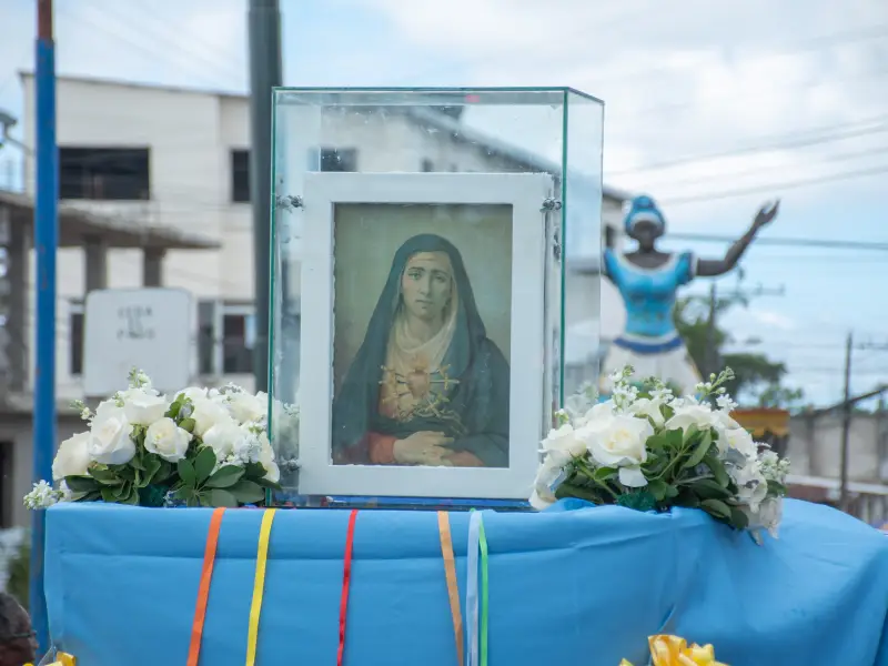 Cuadro original de la Virgen Dolorosa visitó Esmeraldas tras más de 20 años